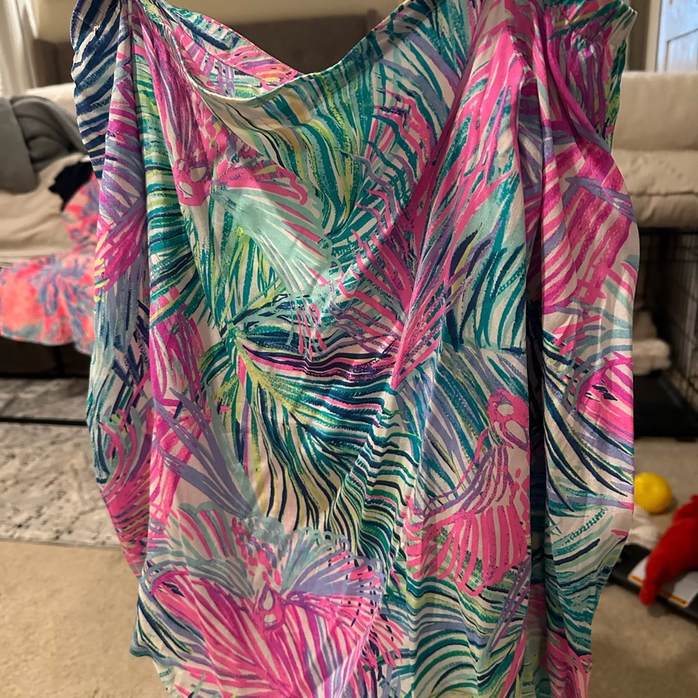 Lilly Pulitzer Tropical Leaf Print Top